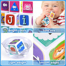 PLAY ABC Building Blocks for Toddlers 1-3, 28 PCS Plastic Baby Alphabet Letters Number Stacking Blocks Set, Preschool Learning Educational Montessori Sensory Toys Gifts for Kids Girls Boys by TinyTreasures Baby Boutique