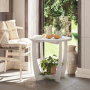 Rustic Farmhouse end Table X 2P with Storage Shelf, French Country Accent Side Table for Family, Dinning or Living Room, Small Spaces, Modern, Round, White by CozyNest Decor