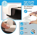 12-Pack Corner Protectors Baby Proof, Furniture Corner and Edge Safety Bumpers, Soft Rubber Foam Cushion Covers, 3M Taped Corner Guards, Baby Child Proofing Pads, Table Corner Protectors, White by TinyTreasures Baby Boutique