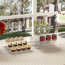 Rectangular Acrylic Display Risers 6pcs, Clear Display Storage Stands, Acrylic Display for Funko Pop Figure, Desserts, Cupcake, Toys, Collectibles, Merchandises- 12-1'', 2'', 3'', 4'', 5'', 6'' by CozyNest Decor