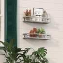 PUSDON Metal Wall Hanging Basket 2 Packs DIY Suitable for Multiple Scenes - Large Silver Grey Guardrail by CozyNest Decor