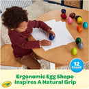 Crayola Large Egg Crayons (12ct), Jumbo Washable Crayons for Toddlers, Preschool Art Supplies for Toddlers, Classroom Must Have, Ages 1+ by TinyTreasures Baby Boutique