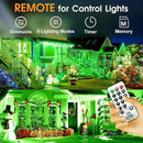 KNONEW 600ft 1500 LED String Lights Outdoor Christmas Lights 8 Modes & Timer Fairy Light Plug in Waterproof LED String Lights for Xmas Yard Tree Wedding Party Holiday Decorations (Green) by GreenHaven Gardens
