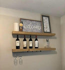 joelsantiques 42 Inch Wooden Floating Shelves for Wall - 42x6x2 in - Made of Natural Wood - Long Heavy Duty Rustic Wall Shelves for Bedroom - Perfect for Living Room, Kitchen - Natural by CozyNest Decor