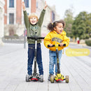 LOL-FUN Toddler Scooter for Kids Ages 3-12 Years Old Boy Girl with 3 Wheel LED Lights, Extra-Wide Childrens Foldable Kick Scooter Kids Ages 3-5 with 4 Adjustable Height and Lean-to-Steer by TinyTreasures Baby Boutique