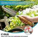 CYRUS 12.4”Garden Shovel,Heavy Duty Small Stainless Steel Garden Trowel with Ash Wood Handle,Suitable for Planting,Measuring,Weeding Multi-Purpose Garden Spade by GreenHaven Gardens