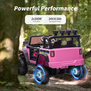 24V Kids Ride on Car, Kids Electric Vehicles Car Ride on Toy Truck for Toddlers w/Remote Control, 400W Motor - Light Pink by TinyTreasures Baby Boutique