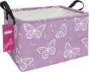 Rectangular Storage Basket Fabric Organizer Bin for Toys,Books,Clothes,Gifts,Pets-Perfect for Home,Office,Nursery,Dorm,Shelf(Rec-butterfly ) by TinyTreasures Baby Boutique