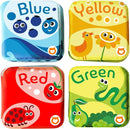 BabyBibi Floating Baby Bath Books for Baby. Kids Learning Bath Toys. Waterproof Bathtime Toys for Toddlers. Kids Educational Infant Bath Toys. (Set of 4: Color Recognition Bath Books) by TinyTreasures Baby Boutique