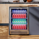Albott Beverage Refrigerator-24 In fridge with Glass Door, Adjustable Shelves and LED Touch Panel, Under Counter Design for Wine Beer, Built-In or Freestanding Use, 34-64℉ by CozyNest Decor