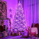 JMEXSUSS Purple Christmas Lights Indoor Outdoor Clear Wire, 66ft 200 LED Purple Lights for Christmas Tree, 8 Modes Purple String Lights Plug in for Christmas Bedroom Garden Party Xmas Decorations by GreenHaven Gardens
