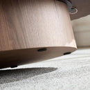 Oval Coffee Table for Living Room, Modern Fluted Coffee Tables with Pedestal Base, Handcrafted Centre Tea Tables Easy Assembly-43.7" Walnut by CozyNest Decor