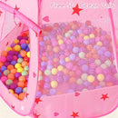 Baby Ball Pit for Toddler with 50 Balls, Kids Pop Up Play Tent for Girls, Princess Toys for Children Indoor & Outdoor Playhouse with Carry Bag by TinyTreasures Baby Boutique