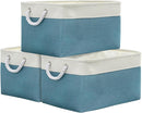 TheWarmHome Storage Baskets for Organizing - Extra Large 3 Pack 17x14x10 inch Storage Bins for Shelves Closet Nursery Bathroom Bedroom Baby Clothes Dog Toy Home Organization (White & Green) by TinyTreasures Baby Boutique