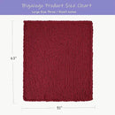 Bigacogo Chunky Knit Throw Blanket for Couch, 51x63 inches, 100% Hand Knitted with Thick Jumbo Chenille Yarn, Cozy Soft Large Rope Knot Cable Crochet Blankets for Sofa Bed Living Room, Red by CozyNest Decor