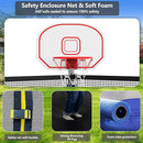 Upgraded 10/12/14/15/16FT Trampoline Outdoor, Large Kids Trampoline with Light, Stakes, Sprinkler, Backyard Trampoline with Basketball Hoop and Net, Capacity for 4-6 Kids and Adults by TinyTreasures Baby Boutique