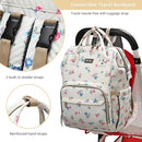 Diaper Bag Backpack, Diaper Bags for Baby Girls Boys, Baby Bags for Moms Dads, Nappy Changing Bag with Insulated Pockets,Multi-functional Waterproof Backpack with Stroller straps-Beige Flowers by TinyTreasures Baby Boutique