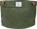 Waxed Canvas Handmade Hanging Planter for Indoor/Outdoor Plants, Hanging Basket Plant Holder Forest Green by GreenHaven Gardens