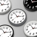 Wall Clock Small Analog 8 Inch Silent Non Ticking Battery Operated Modern Simple Decorative for Kitchen Office Bedroom Bathroom Living Room(Gray) by CozyNest Decor