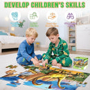 Jumbo Floor Puzzle for Kids,48 Piece Waterfall Dinosaur Large Jigsaw Puzzles, Fun Preschool Educational Toy for Toddlers Ages 3-5,Gift for Boy Girl Ages 4-8 by TinyTreasures Baby Boutique