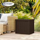 Suncast 17 x 22 Inch Resin 22-Gallon Patio Storage Deck Box, Java Brown (2 Pack) by CozyNest Decor