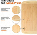 Bamboo Cutting Board Set – Charcuterie & Chopping Boards for Kitchen, Large & Small Sizes, Safe Cutting Boards for Meat, Cheese, Pizza – Home & Kitchen Gift Idea by CozyNest Decor