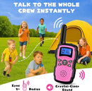 Wishouse Walkie Talkies for Kids Rechargeable with USB Charger 6000mAh Battery,Outdoor Camping Games with Flashlight Lanyard,Toys for Girls,Halloween Xmas Birthday Gift for Children 2 Pack Pink Purple by TinyTreasures Baby Boutique