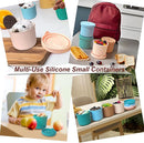 8.5oz Silicone Snack Containers for Kids, Reusable Small Containers with Airtight Lids, Silicone Baby Food Storage Jars, Freezer, Microwave and Dishwasher Safe, Perfect for Infant & Toddler - 4 Pack by TinyTreasures Baby Boutique