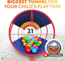 Playz 5pc Kids' Play Tents & Tunnels - Ball Pit for Toddlers, Basketball Hoop, Crawling Tubes, Pop-Up Playhouses, Baby Obstacle Course for Indoor or Outdoor Use by TinyTreasures Baby Boutique