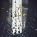 Sun Catchers with Crystals Indoor Window, Handmade Gold Plated Angel Suncatcher, Wind Chime Rainbow Maker Pendant by GreenHaven Gardens