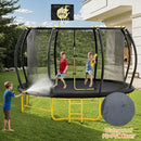 14FT Pumpkin Trampoline with Basketball Hoop, Balance Bar and Enclosure Net, Outdoor Trampoline for Kids and Adults, Capacity 880 lbs by TinyTreasures Baby Boutique