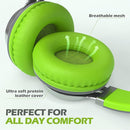 AILIHEN C8 Headphones Wired, On-Ear Headphones with Microphone and Volume Control, Corded 3.5mm Headset for Boys Girl School Smartphones Chromebook Laptop Computer Tablets Airplane Travel (Grey/Green) by TinyTreasures Baby Boutique