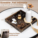 Yangbaga Serving Tray with Handles,12.5"*12.5"Wood Decorative Tray for Living Room,Modern Coffee Table Tray,Square Large Serving Platters for Home Decor,Ottoman,Bed,Kitchen,Bathroom, Breakfast,Bar by CozyNest Decor