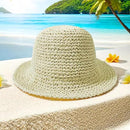 Womens Straw Beach Sun Hats, Foldable Packable Floppy Handmade Crochet Hats for Women,Large Summer Vacation Wide Brim Hat by GreenHaven Gardens