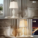 Vintage Table Lamps Set of 2, 28.5'' High Bedside Lamps with Fabric Shade, Farmhouse Nightstand Lamps with USB A+C Ports and Nightlight - Perfect for Living Room Bedroom Office Study (Bulb Included) by CozyNest Decor