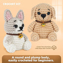 MOREJMTT Crochet Kit for Beginners, Learn to Crochet, Include Easy Knitting Soft Yarn, Step-by-Step Video Tutorial, Hook, Holiday Birthday Gift for Adults and Kids(2pack Dog) by TinyTreasures Baby Boutique