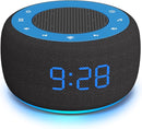 Buffbee Sound Machine & Alarm Clock 2-in-1, 0-100% Clock Face Brightness, Bottom Colored Light, Sleep Timer, Precise 30-Level Volume Control White Noise Machines by TinyTreasures Baby Boutique