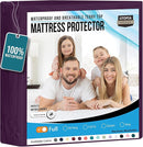 Utopia Bedding Waterproof Mattress Protector Twin Size, Premium Terry Mattress Cover 200 GSM, Breathable, Fitted Style with Stretchable Pockets (Purple) by TinyTreasures Baby Boutique