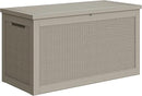 YITAHOME 260 Gallon XXL Large Deck Box, Outdoor Resin Storage Box, Lockable Storage Container for Patio Cushions, Furniture, Garden Tools, Water Resistant (Brown) by CozyNest Decor