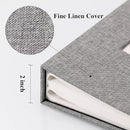 Vienrose Photo Album 4x6 with 300 Pockets Fabric Linen Cover Photo Book Slip-in Picture Albums for Baby Wedding Family Grey by TinyTreasures Baby Boutique