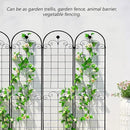 6 Pack Metal Garden Trellis 86.7" H Garden Fence Rustproof Trellis for Climbing Plants Support Roses Flower Outdoor Lawn Black by GreenHaven Gardens