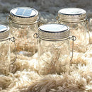 Cooo 9 Pack Solar Lanterns Outdoor Waterproof Upgraded Crystal Glass Solar Mason Jar Lights 30 LED 215% Larger SolarPanel, Anti-Rust Lid Hanging Outdoor Lanterns for Patio Garden Porch by CozyNest Decor