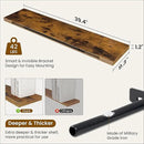 Fun Memories 40" Rustic Wood Floating Shelves with Invisible Brackets for Storage & Decor, Deep Wall Mounted Shelves for Bathroom, Kitchen, Living Room (Brown,Set of 2) by CozyNest Decor