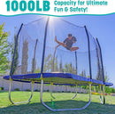 Skywalker Trampolines 9FT 14FT 15FT Trampoline with Enclosure, Spring Pad Cover, Heavy Duty Jump Mat, ASTM Approved Outdoor Trampoline for Kids & Teens by TinyTreasures Baby Boutique