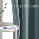 NICETOWN Greyish Blue Room Darkening Curtains 90 inch Length - Chic Grommet Thermal Insulated Blackout Window Treatments Sound Proof Drapes for Bedroom/Living Room (2 Panels, W46 x L90) by TinyTreasures Baby Boutique