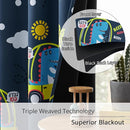 Kids Dinosaur Blackout Curtains - 2 Panels, Each W52*L84 with 100% Blackout, Thermal Insulated, and Noise Reducing, Perfect for Kids Room, Bedroom, Nursery by TinyTreasures Baby Boutique