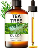 KUKKA essential oils 100% Pure & Natural Tea Tree Oil for Skin, Hair, Toenails, Aromatherapy, & Soap Making Scent (4 fl oz/118 ml) by CozyNest Decor