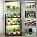 Hanging Plant Stand with Grow Light, 3 Tier Metal Plant Stand for Indoor Plants Multiple, Large Plant Shelf Display Holder, Ladder Shape Plant Rack for Living Room, Patio, Balcony by GreenHaven Gardens