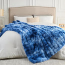 NEWCOSPLAY Faux Fur Throw Blanket Indigo Luxury Fluffy Thick Warm Bubble Blanket for Couch Sofa Bed 700GSM (Indigo, Throw(50"x60")) by CozyNest Decor