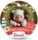 Personalized Baby First Christmas Ornament 2025 - Custom Ornament for New Babies, Boys, Girls - Sweet New Parents Keepsake - Christmas, Birthday Gift for Couples, Family, Welcoming Newborn by TinyTreasures Baby Boutique